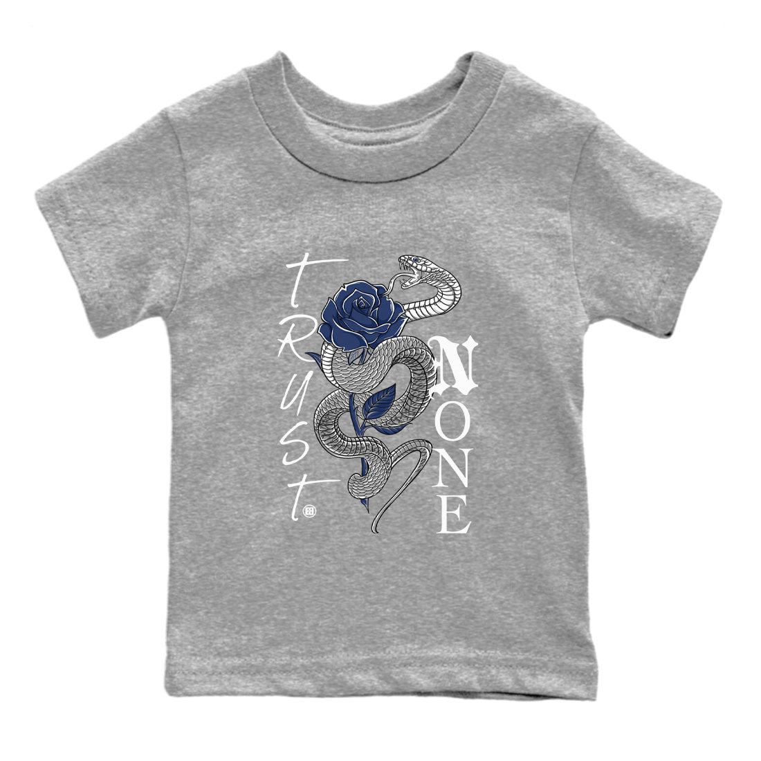 Air Jordan 3 Midnight Navy shirt to match jordans Trust None sneaker tees 3s Midnight Navy SNRT sneaker release tees baby toddler Heather Grey 2 cotton sneaker tee