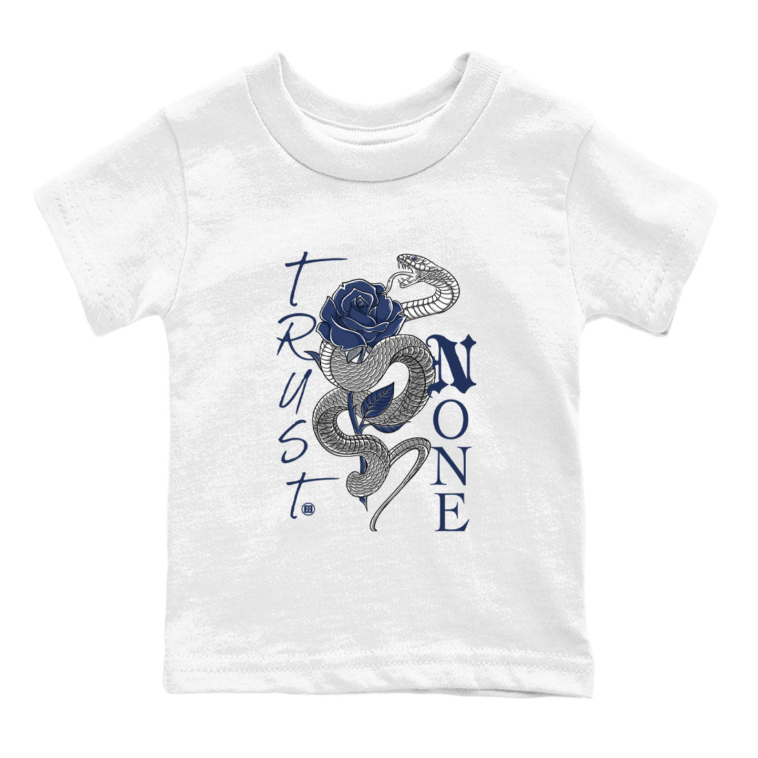 Air Jordan 3 Midnight Navy shirt to match jordans Trust None sneaker tees 3s Midnight Navy SNRT sneaker release tees baby toddler White 2 cotton sneaker tee