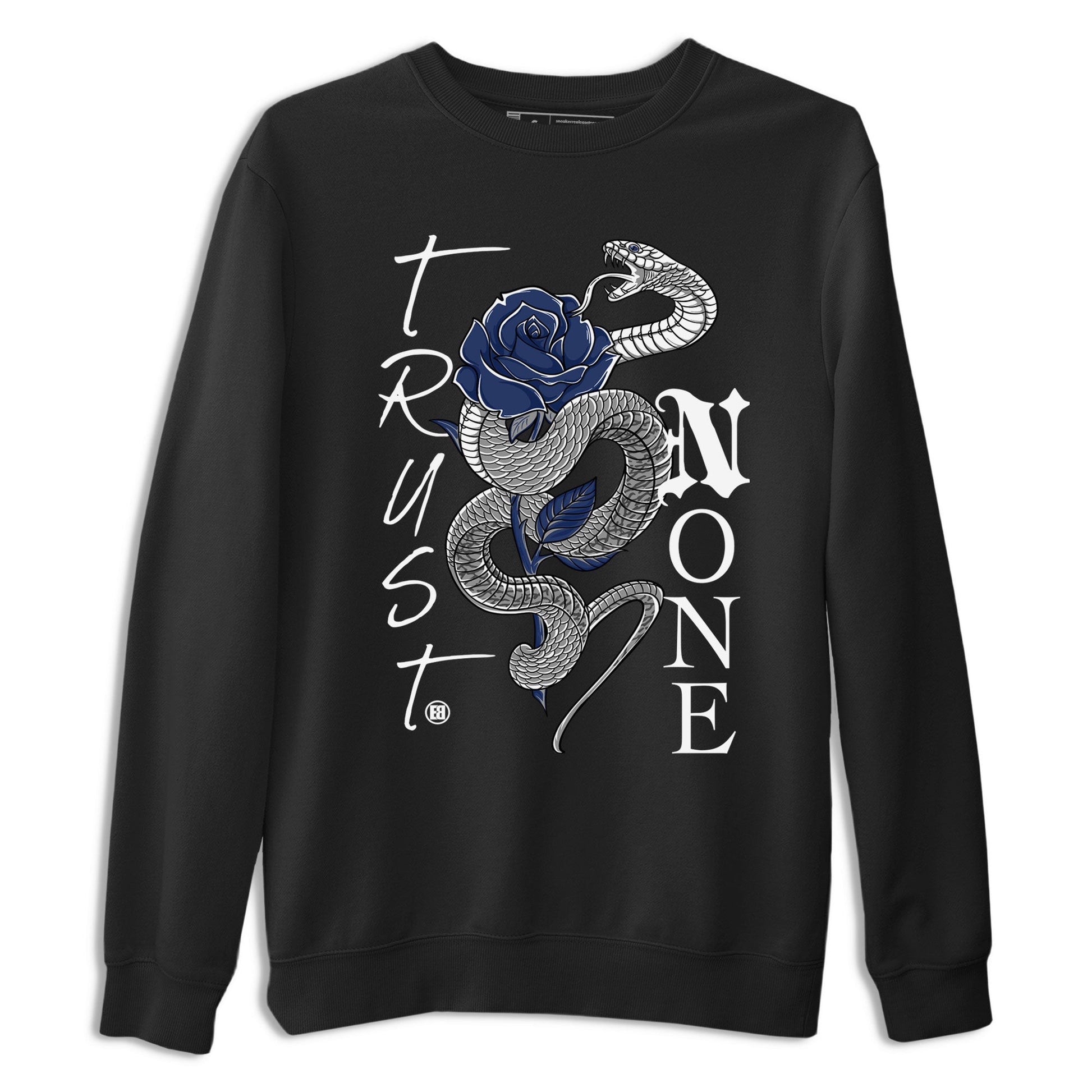 AJ3 Midnight Navy shirt to match jordans Trust None sneaker tees 3s Midnight Navy SNRT sneaker release Tees unisex cotton Black 2 crew neck shirt