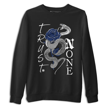 AJ3 Midnight Navy shirt to match jordans Trust None sneaker tees 3s Midnight Navy SNRT sneaker release Tees unisex cotton Black 2 crew neck shirt