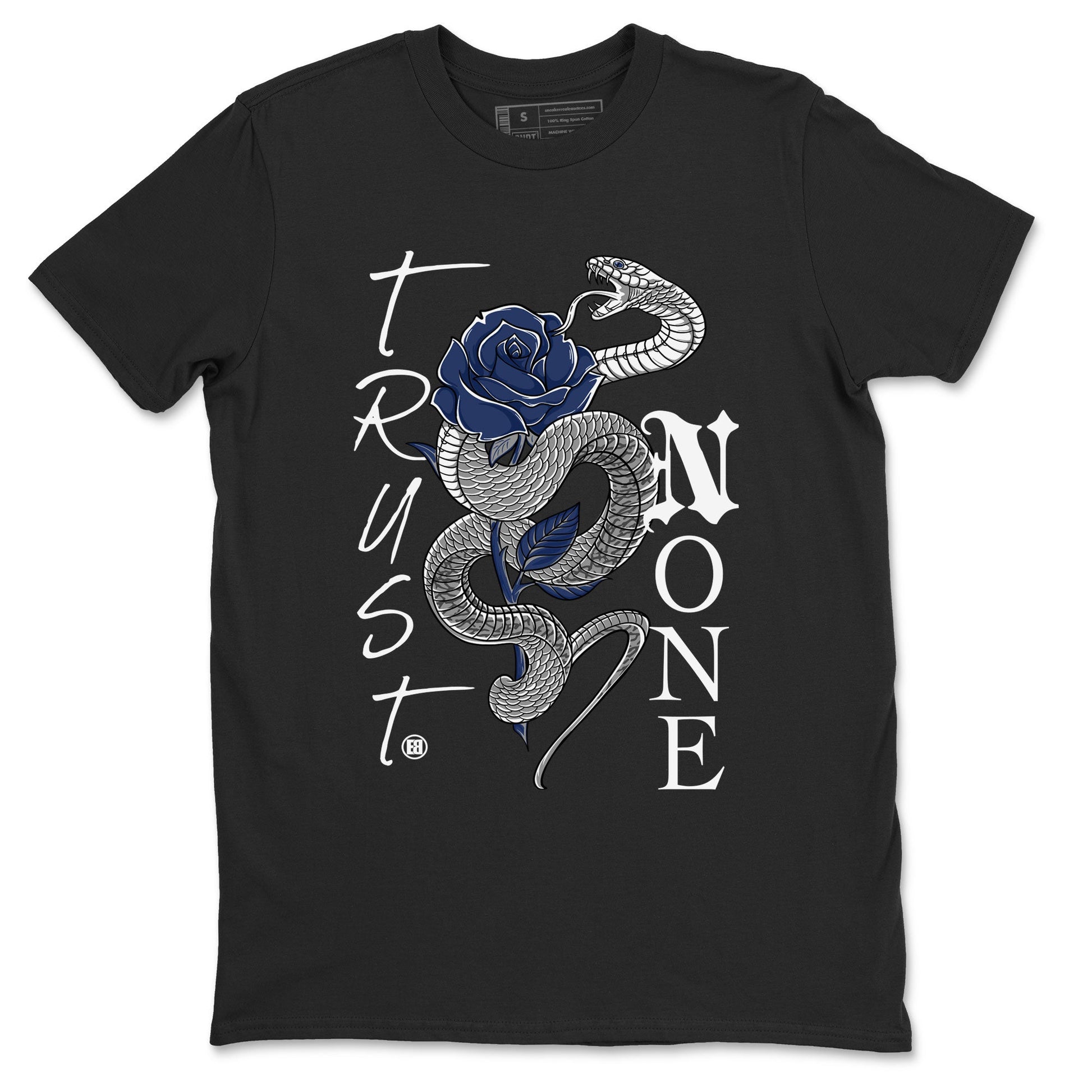 AJ3 Midnight Navy shirt to match jordans Trust None sneaker tees 3s Midnight Navy SNRT sneaker release Tees unisex cotton Black 2 crew neck shirt