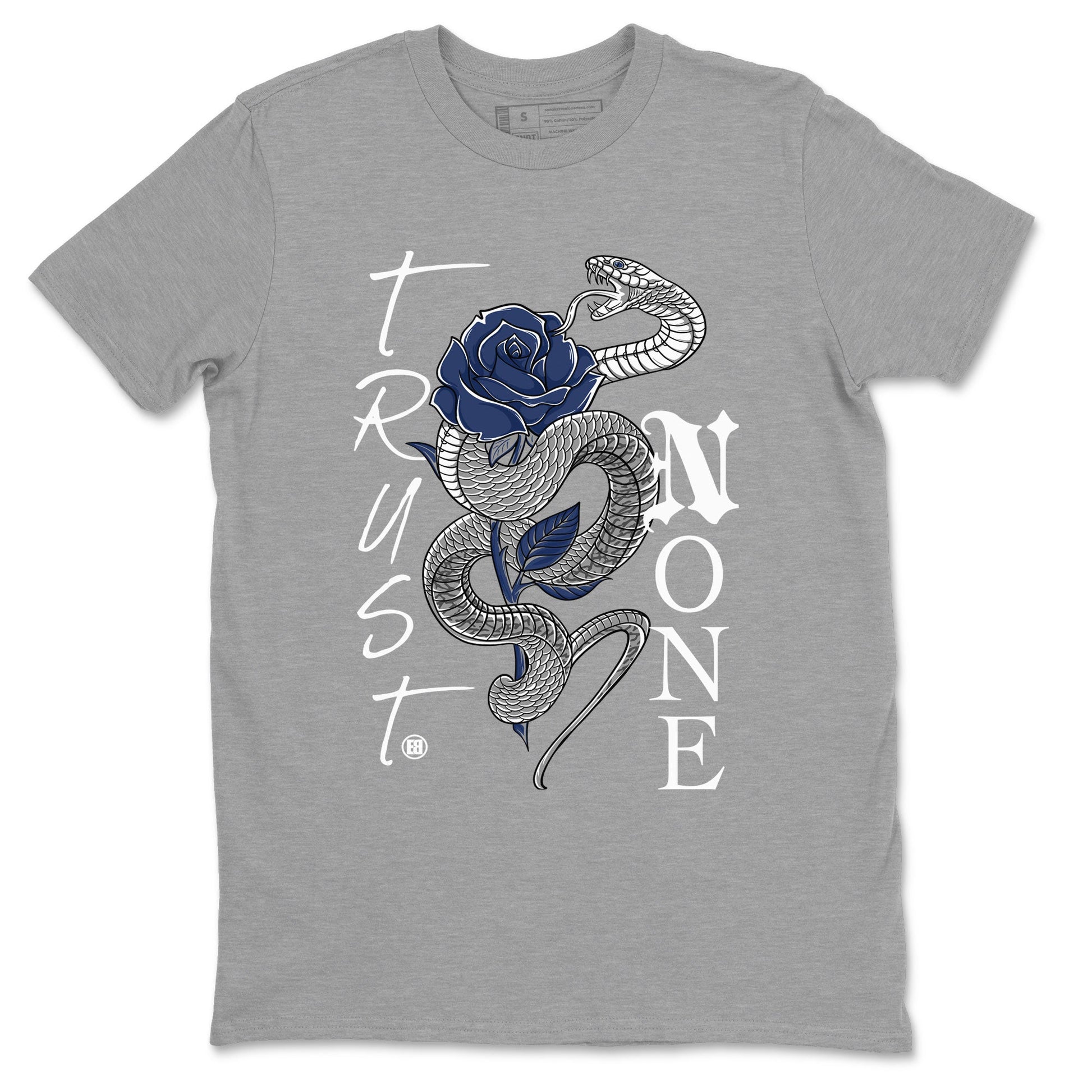 AJ3 Midnight Navy shirt to match jordans Trust None sneaker tees 3s Midnight Navy SNRT sneaker release Tees unisex cotton Heather Grey 2 crew neck shirt