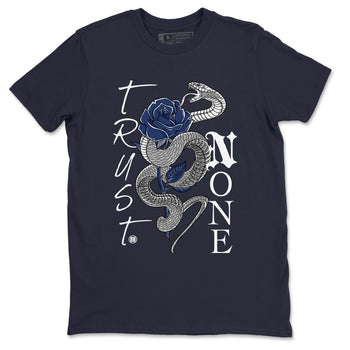 AJ3 Midnight Navy shirt to match jordans Trust None sneaker tees 3s Midnight Navy SNRT sneaker release Tees unisex cotton Navy 2 crew neck shirt