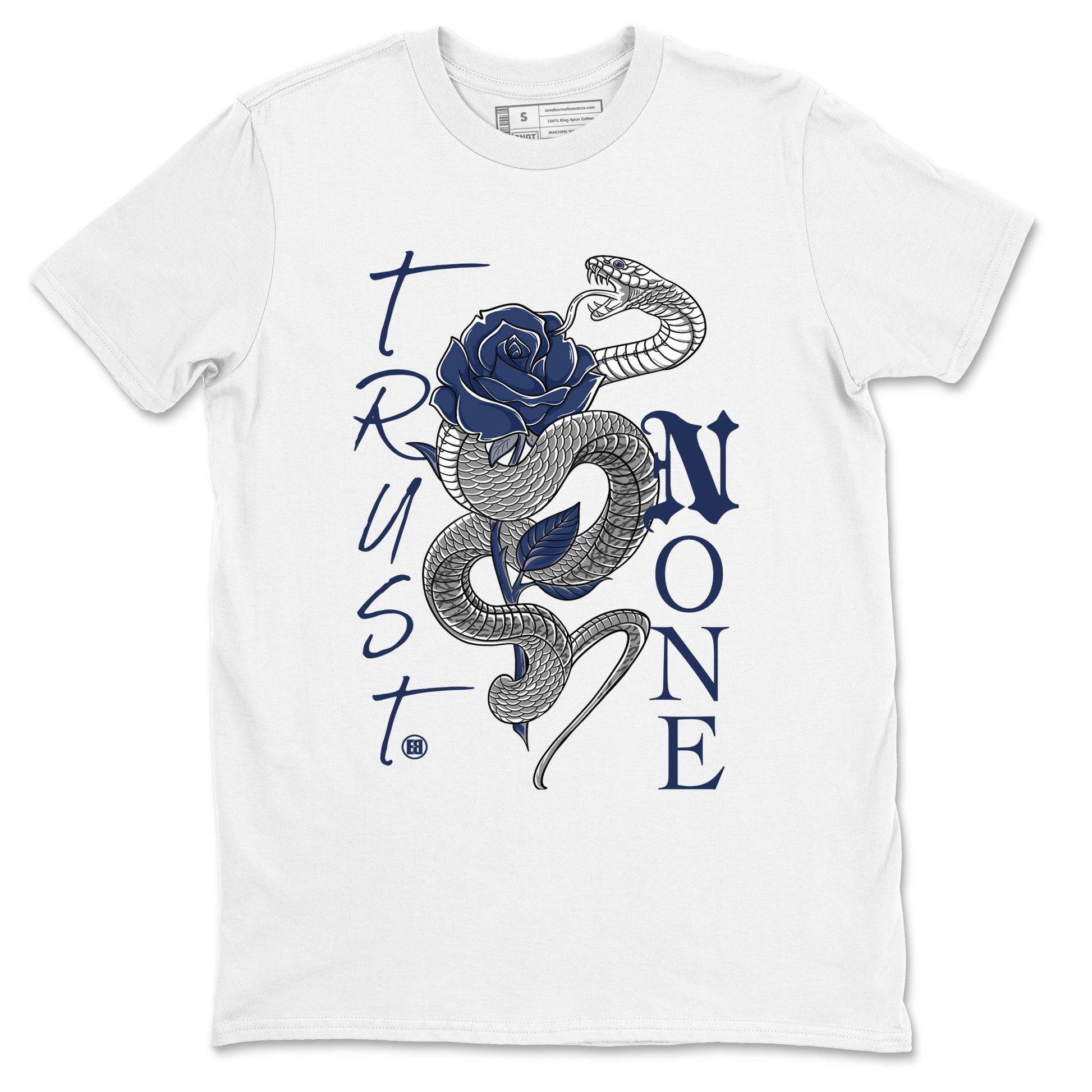 AJ3 Midnight Navy shirt to match jordans Trust None sneaker tees 3s Midnight Navy SNRT sneaker release Tees unisex cotton White 2 crew neck shirt