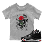 Air Jordan 4 Bred Reimagined shirt to match jordans Trust None sneaker shirts AJ4 Bred Reimagined SNRT Sneaker Tees baby toddler Heather Grey 1 cotton Shirt