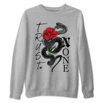 Air Jordan 4 Bred Reimagined shirt to match jordans Trust None sneaker shirts AJ4 Bred Reimagined SNRT Sneaker Tees unisex crew neck cotton Heather Grey 2 crew neck shirt