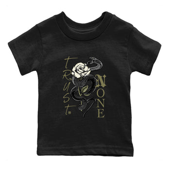 Air Jordan 4 Medium Olive shirt to match jordans Trust None sneaker match tees 4s Olive SNRT Sneaker Release Tees Baby Toddler Black 2 T-Shirt