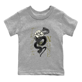 Air Jordan 4 Medium Olive shirt to match jordans Trust None sneaker match tees 4s Olive SNRT Sneaker Release Tees Baby Toddler Heather Grey 2 T-Shirt