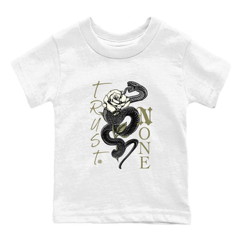 Air Jordan 4 Medium Olive shirt to match jordans Trust None sneaker match tees 4s Olive SNRT Sneaker Release Tees Baby Toddler White 2 T-Shirt