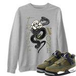 Air Jordan 4 Medium Olive shirt to match jordans Trust None sneaker match tees 4s Olive SNRT Sneaker Release Tees Unisex Heather Grey 1 T-Shirt