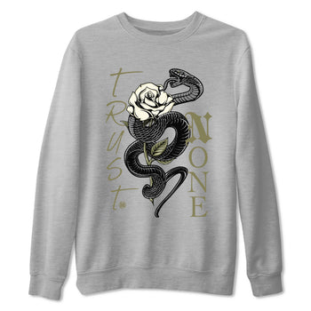 Air Jordan 4 Medium Olive shirt to match jordans Trust None sneaker match tees 4s Olive SNRT Sneaker Release Tees Unisex Heather Grey 2 T-Shirt