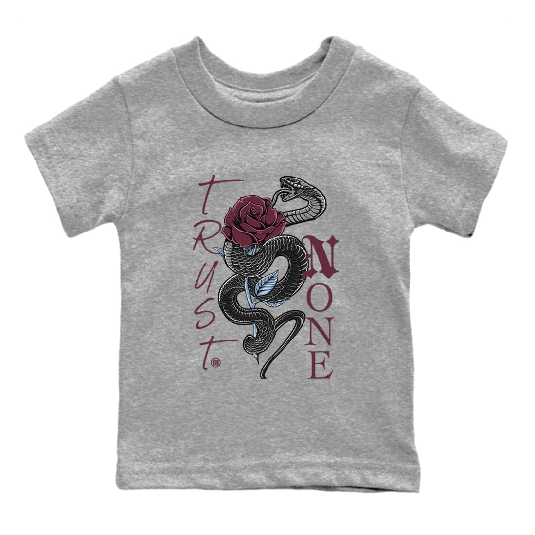 Jordan 5 Burgundy Shirts Trust None Sneaker Tees Air Jordan 5 Burgundy Sneaker Release Tees Kids Shirts Heather Grey 2