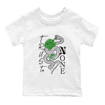 5s Lucky Green shirt to match jordans Trust None sneaker tees Air Jordan 5 Retro Lucky Green SNRT Sneaker Tees Youth Kid's Baby Shirt White 2 T-Shirt