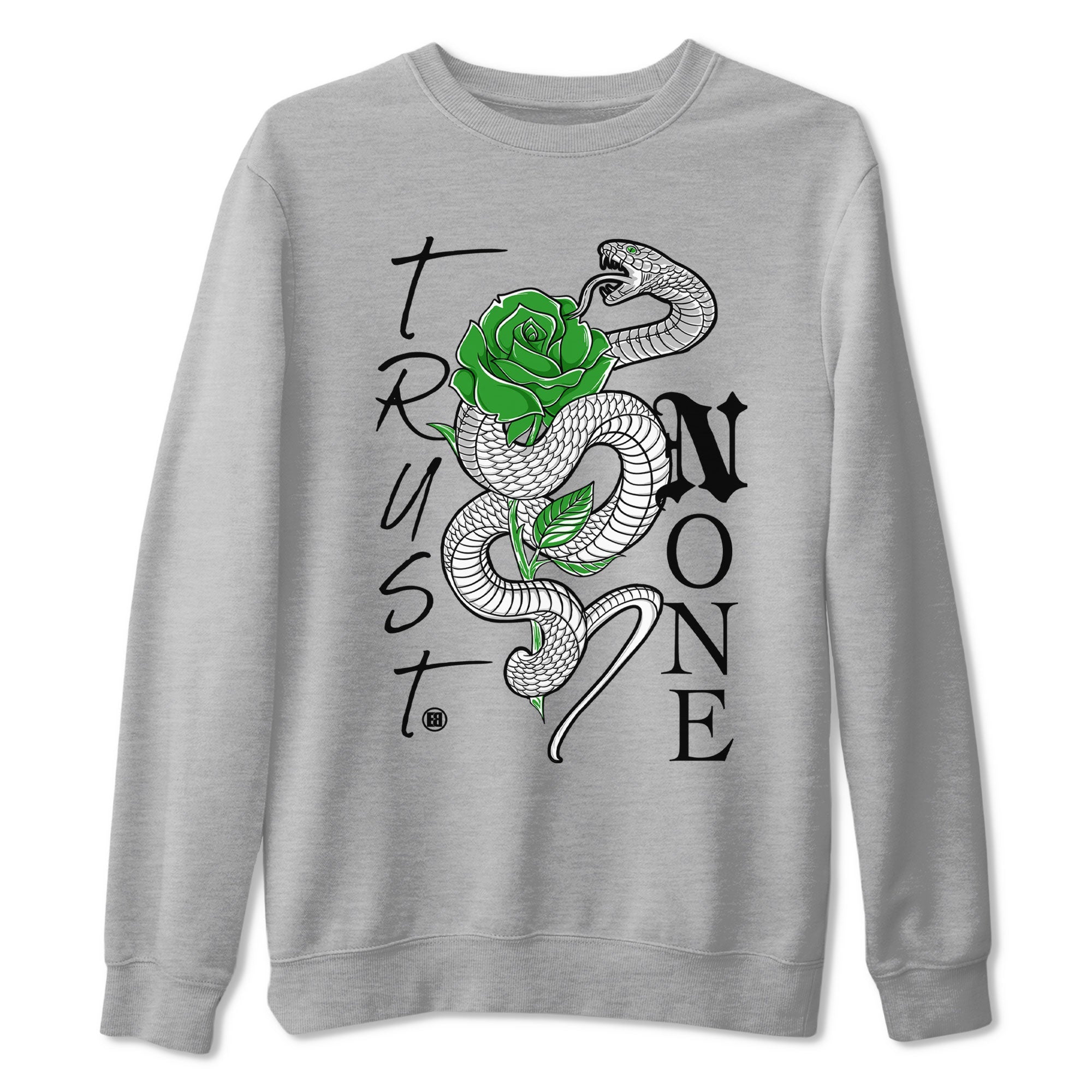 5s Lucky Green shirt to match jordans Trust None sneaker tees Air Jordan 5 Retro Lucky Green SNRT Sneaker Release Tees Cotton Sneaker Tee Heather Grey 2 T-Shirt