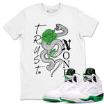 5s Lucky Green shirt to match jordans Trust None sneaker tees Air Jordan 5 Retro Lucky Green SNRT Sneaker Release Tees Cotton Sneaker Tee White 1 T-Shirt