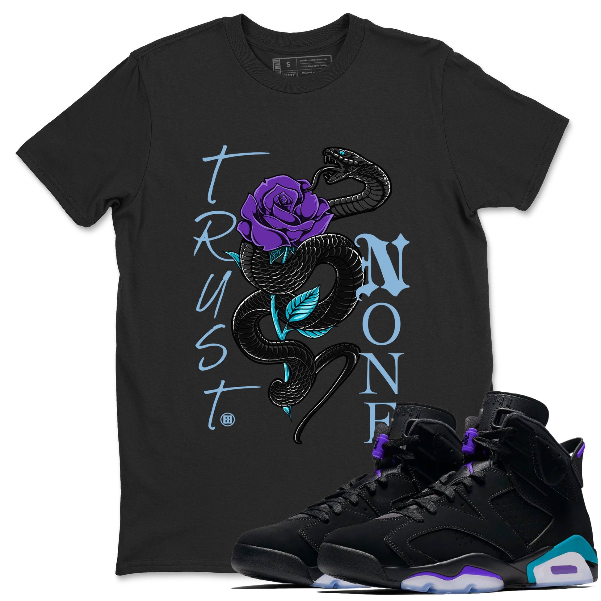 6s Aqua Sneaker Match Tees Trust None Sneaker Tees Air Jordan 6 Aqua Sneaker Release Tees Unisex Shirts Black 1