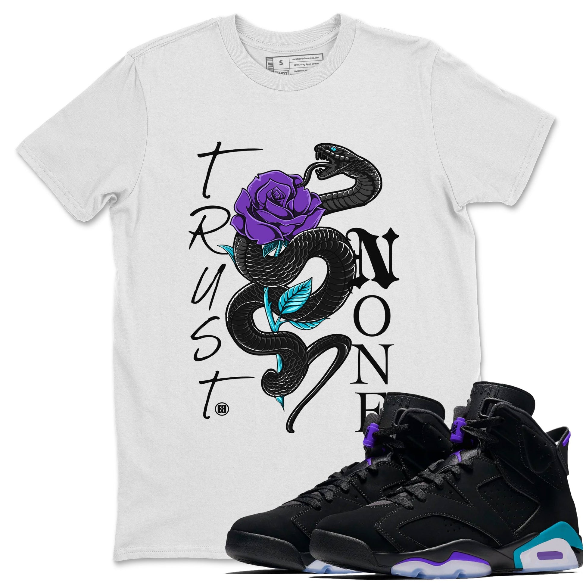 6s Aqua Sneaker Match Tees Trust None Sneaker Tees Air Jordan 6 Aqua Sneaker Release Tees Unisex Shirts White 1