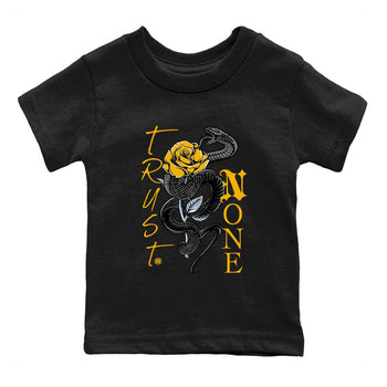 Air Jordan 6 Yellow Ochre shirt to match jordans Trust None sneaker tees streetwear brand Air Jordan 6 Yellow Ochre SNRT sneaker release tees baby toddler Black 2 cotton Shirt