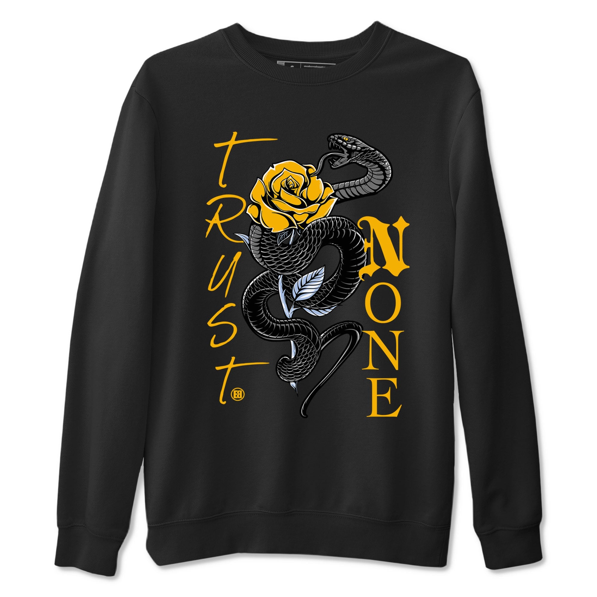 Air Jordan 6 Yellow Ochre shirt to match jordans Trust None sneaker tees streetwear brand Air Jordan 6 Yellow Ochre SNRT Sneaker Release Tees unisex cotton Black 2 crew neck shirt