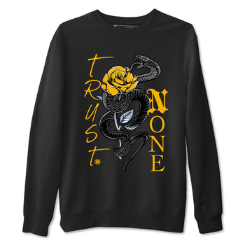 Air Jordan 6 Yellow Ochre shirt to match jordans Trust None sneaker tees streetwear brand Air Jordan 6 Yellow Ochre SNRT Sneaker Release Tees unisex cotton Black 2 crew neck shirt