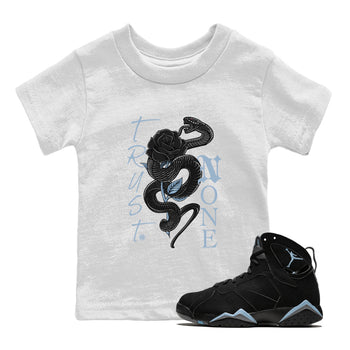 AJ7 Chambray Sneaker Match Tees Trust None Sneaker Tees Air Jordan 7 Chambray Sneaker Release Tees Kids Shirts White 1