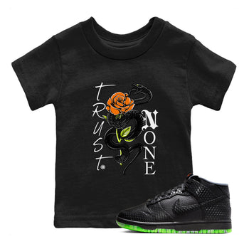 Dunk Mid Premium shirt to match jordans Trust None sneaker tees Special Halloween Costume Dunk Mid Halloween SNRT Sneaker Tees Baby Toddler Black 1 T-Shirt
