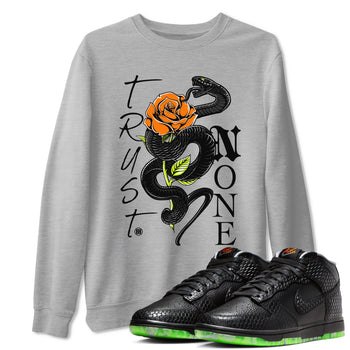 Dunk Mid Premium shirt to match jordans Trust None sneaker tees Special Halloween Costume Dunk Mid Halloween SNRT Sneaker Tees Unisex Heather Grey 1 T-Shirt