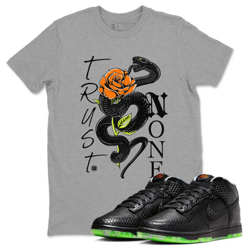 Dunk Mid Premium shirt to match jordans Trust None sneaker tees Special Halloween Costume Dunk Mid Halloween SNRT Sneaker Tees Unisex Heather Grey 1 T-Shirt