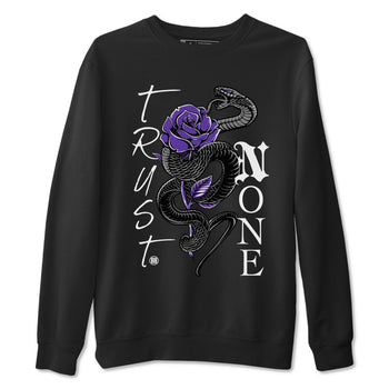 Nike SB Dunk Low Court Purple Shirt To Match Jordans Trust None Streetwear Fashion Dunk Low Court Purple SNRT Sneaker Release Tees unisex cotton Black 2 crew neck shirt