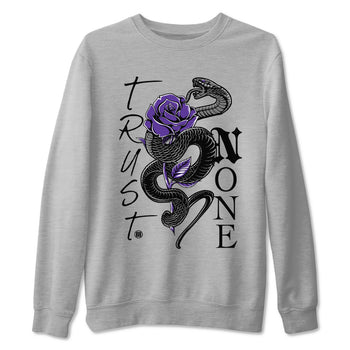 Nike SB Dunk Low Court Purple Shirt To Match Jordans Trust None Streetwear Fashion Dunk Low Court Purple SNRT Sneaker Release Tees unisex cotton Heather Grey 2 crew neck shirt