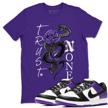 Nike SB Dunk Low Court Purple Shirt To Match Jordans Trust None Streetwear Fashion Dunk Low Court Purple SNRT Sneaker Release Tees unisex cotton Purple 1 crew neck shirt
