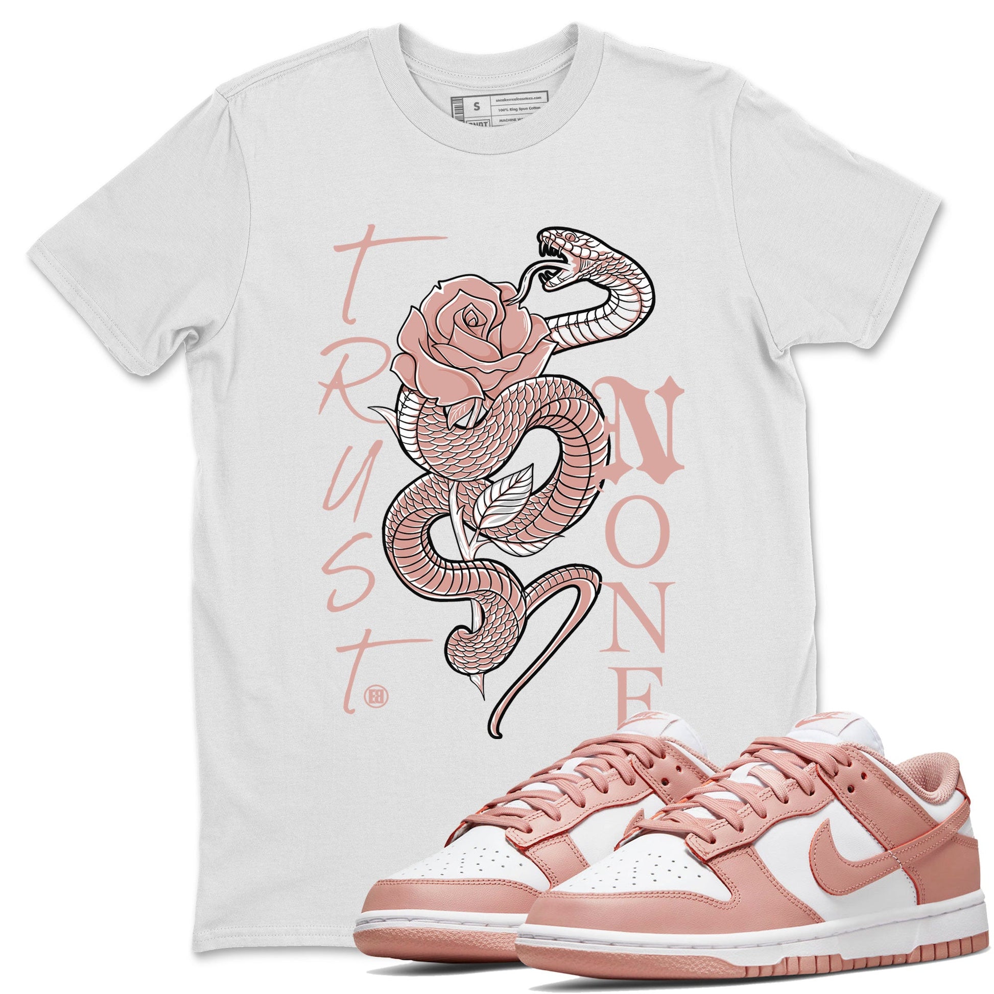 Dunk Low WMNS Rose Whisper shirt to match jordans Trust None sneaker tees Dunk Rose Whisper SNRT Sneaker Release Tees Casual Unisex shirts White 1 T-Shirt