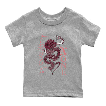Dunks Valentines Day shirt to match jordans Trust None sneaker tees Dunks Valentine's Day SNRT sneaker release tees baby toddler Heather Grey 2 cotton Shirt
