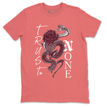 Dunks Valentines Day shirt to match jordans Trust None sneaker tees Dunks Valentine's Day SNRT sneaker Release Tees unisex cotton Coral 2 crew neck shirt