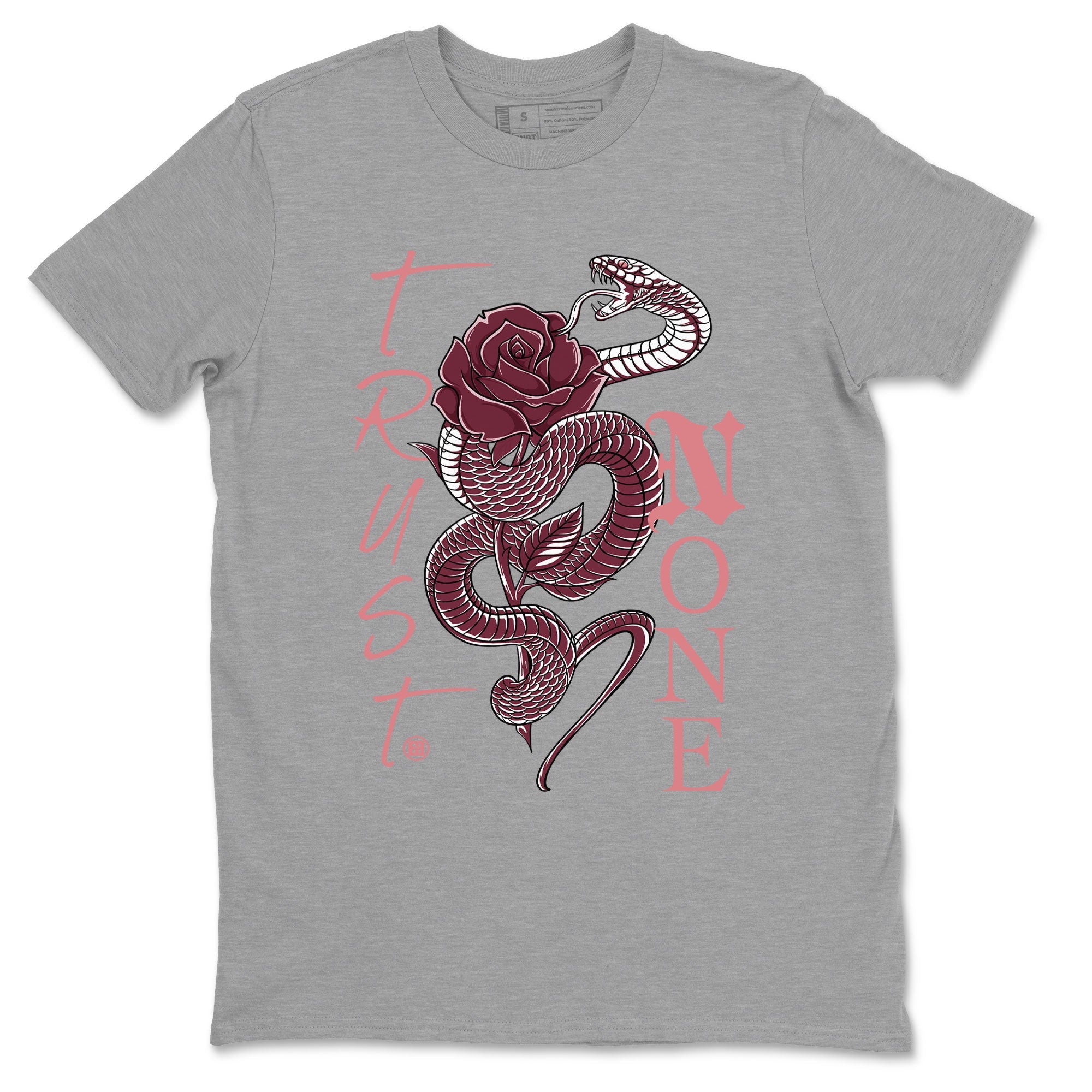 Dunks Valentines Day shirt to match jordans Trust None sneaker tees Dunks Valentine's Day SNRT sneaker Release Tees unisex cotton Heather Grey 2 crew neck shirt