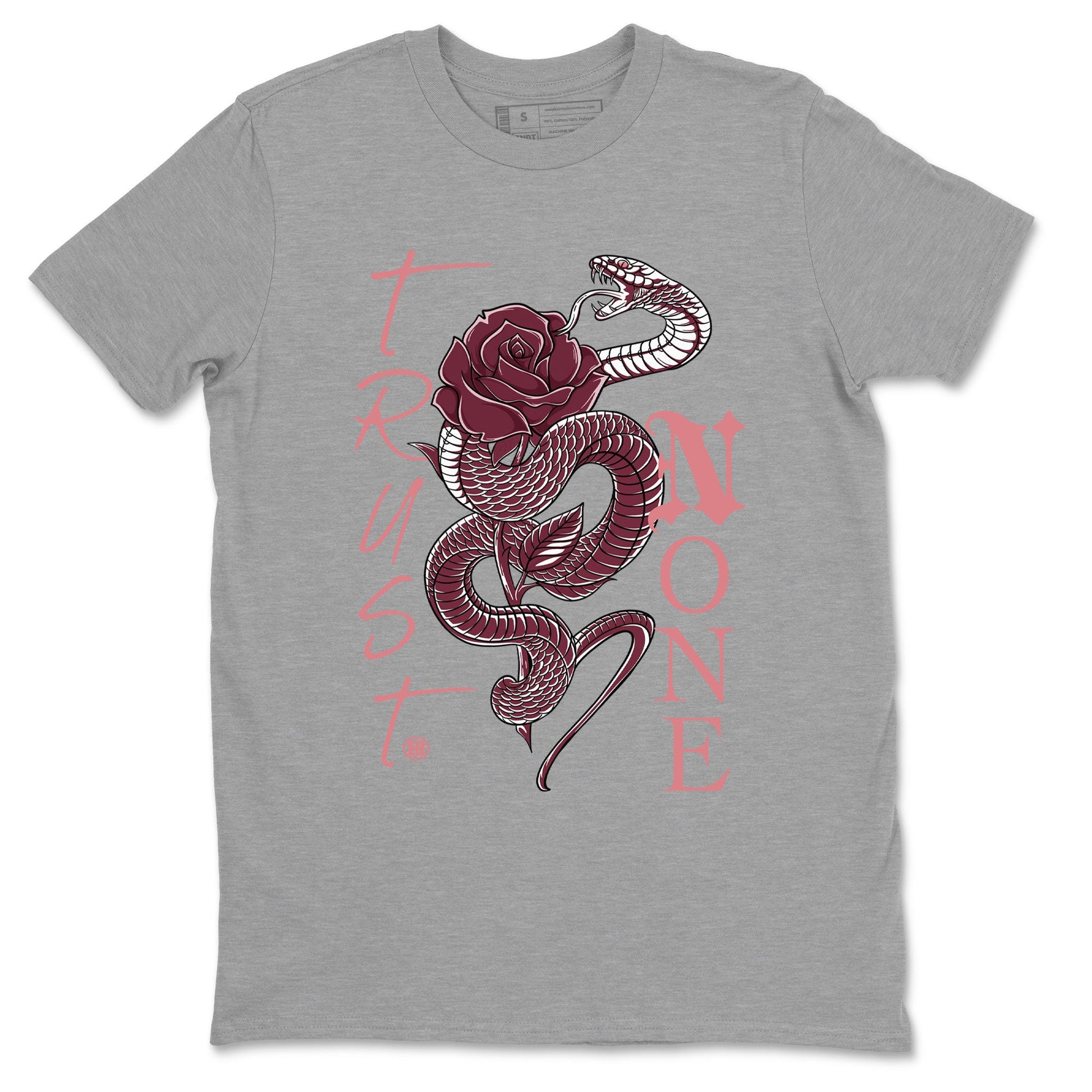 Dunks Valentines Day shirt to match jordans Trust None sneaker tees Dunks Valentine's Day SNRT sneaker Release Tees unisex cotton Heather Grey 2 crew neck shirt