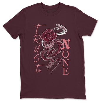 Dunks Valentines Day shirt to match jordans Trust None sneaker tees Dunks Valentine's Day SNRT sneaker Release Tees unisex cotton Maroon 2 crew neck shirt