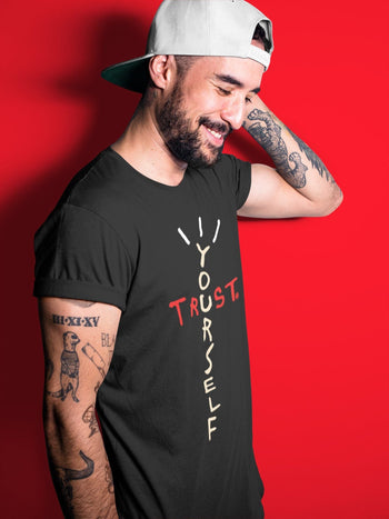 Jordan 2 OFF-WHITE Varsity Red Sneaker Match Tees Trust Yourself Sneaker Tees Jordan 2 OFF-WHITE Varsity Red Sneaker Release Tees Unisex Shirts