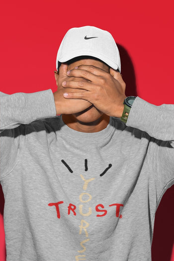 Jordan 2 OFF-WHITE Varsity Red Sneaker Match Tees Trust Yourself Sneaker Tees Jordan 2 OFF-WHITE Varsity Red Sneaker Release Tees Unisex Shirts
