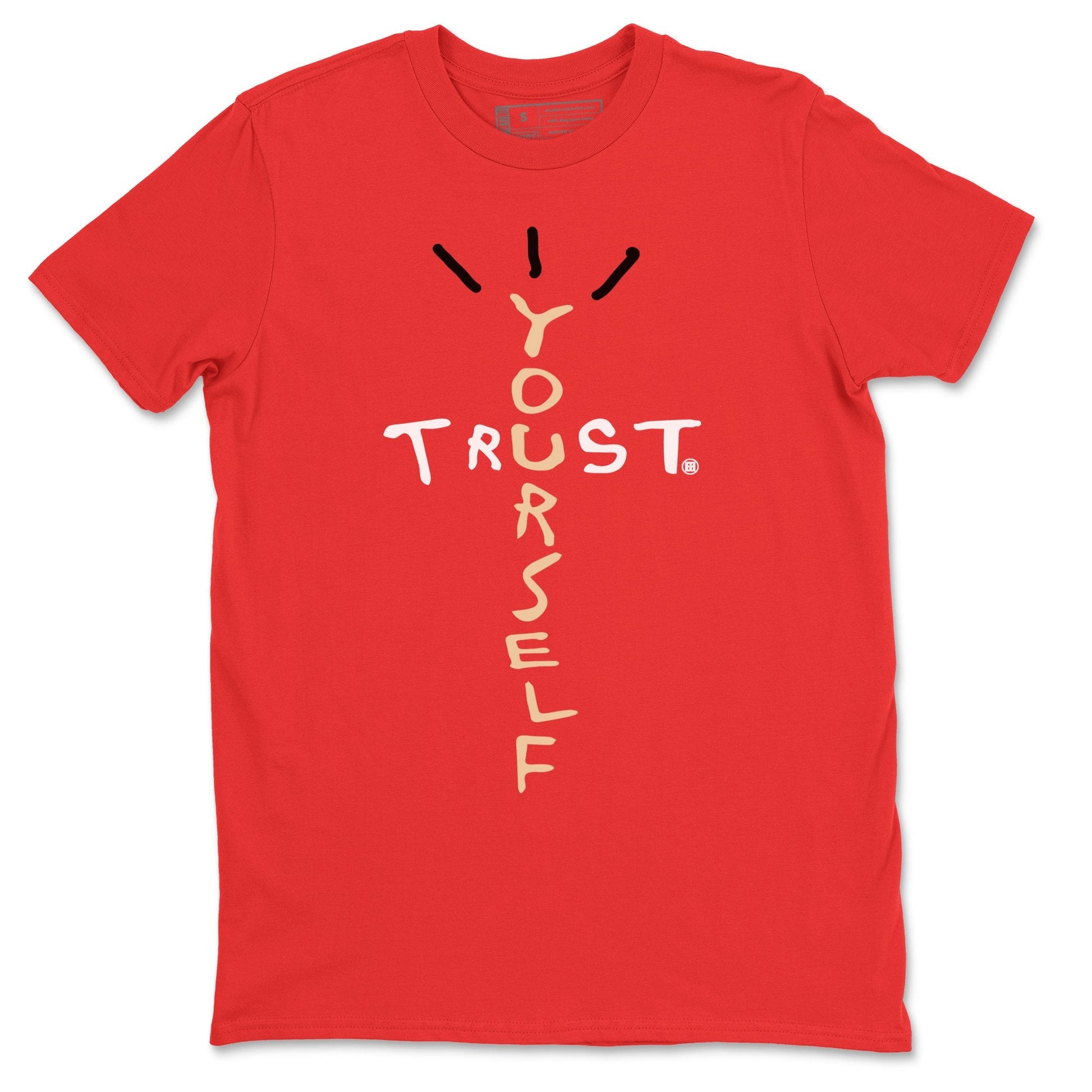 Jordan 2 OFF-WHITE Varsity Red Sneaker Match Tees Trust Yourself Sneaker Tees Jordan 2 OFF-WHITE Varsity Red Sneaker Release Tees Unisex Shirts