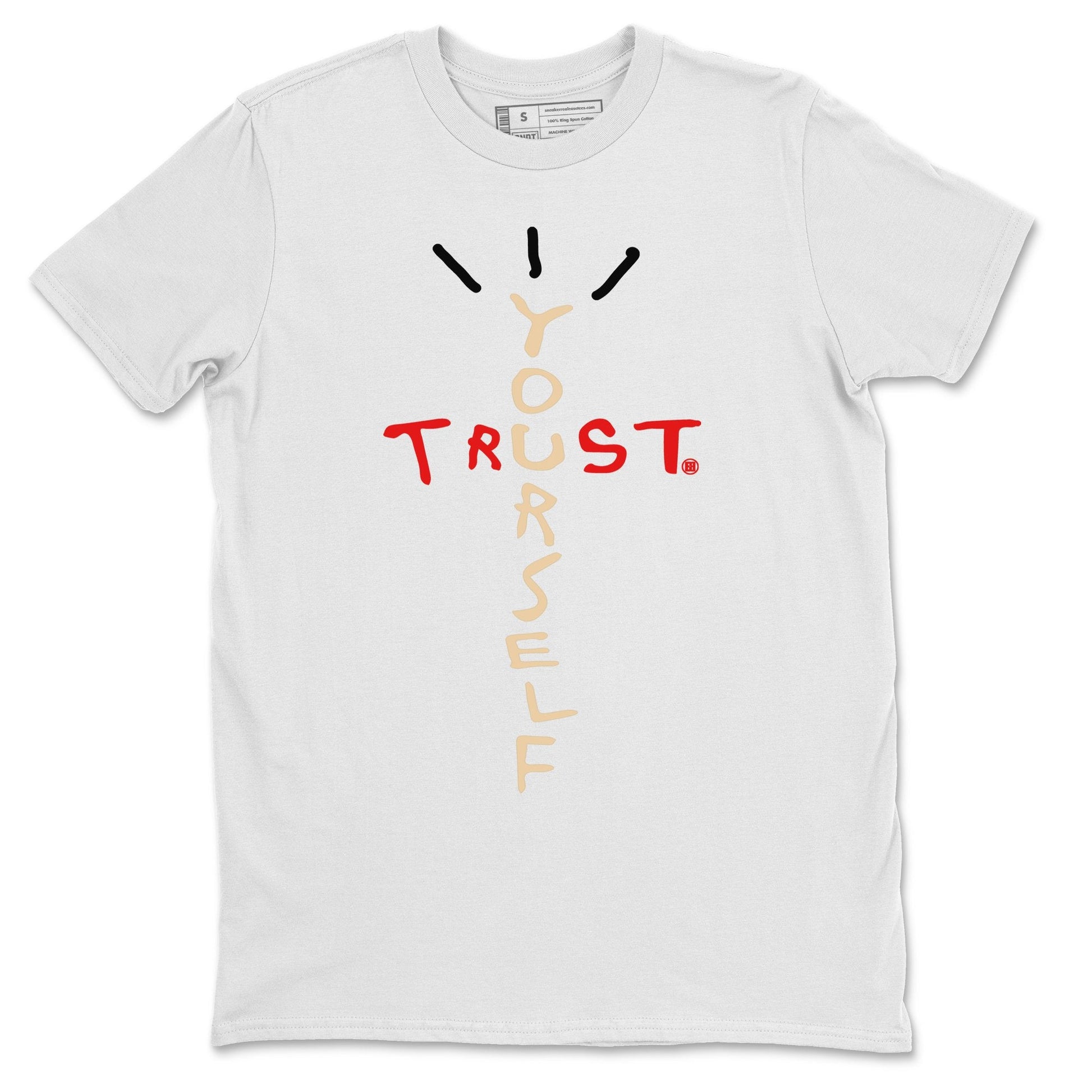 Jordan 2 OFF-WHITE Varsity Red Sneaker Match Tees Trust Yourself Sneaker Tees Jordan 2 OFF-WHITE Varsity Red Sneaker Release Tees Unisex Shirts