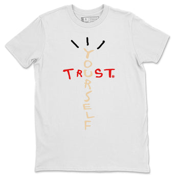 Jordan 2 OFF-WHITE Varsity Red Sneaker Match Tees Trust Yourself Sneaker Tees Jordan 2 OFF-WHITE Varsity Red Sneaker Release Tees Unisex Shirts