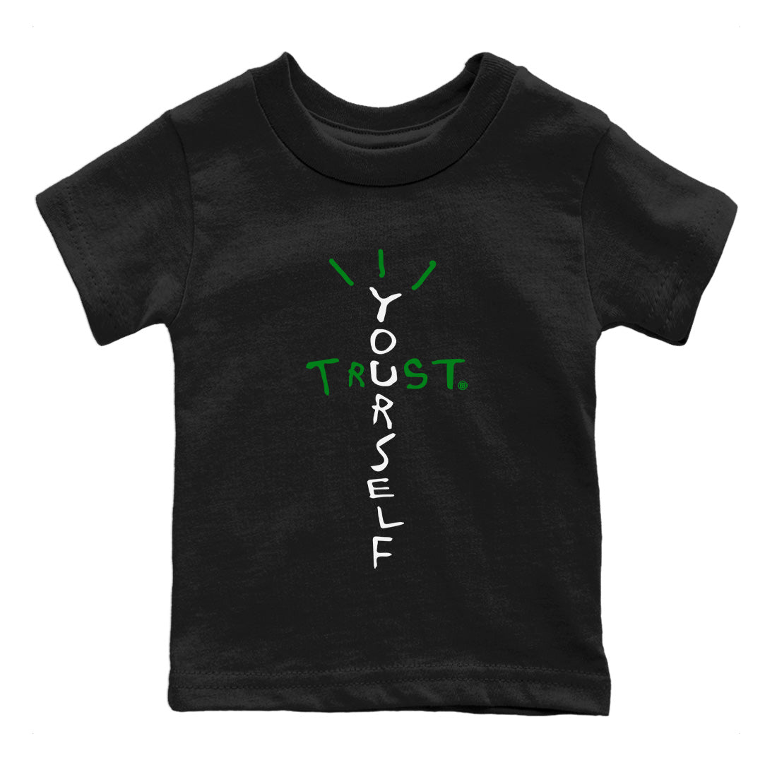 Air Jordan 1 Celtics Sneaker Match Tees Trust Yourself Sneaker Tees Air Jordan 1 High OG Celtics Sneaker Release Tees Kids Shirts Black 2
