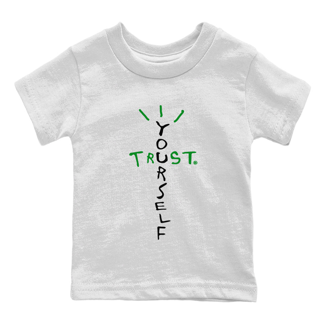 Air Jordan 1 Celtics Sneaker Match Tees Trust Yourself Sneaker Tees Air Jordan 1 High OG Celtics Sneaker Release Tees Kids Shirts White 2