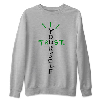 Air Jordan 1 Celtics Sneaker Match Tees Trust Yourself Sneaker Tees Air Jordan 1 High OG Celtics Sneaker Release Tees Unisex Shirts Heather Grey 2