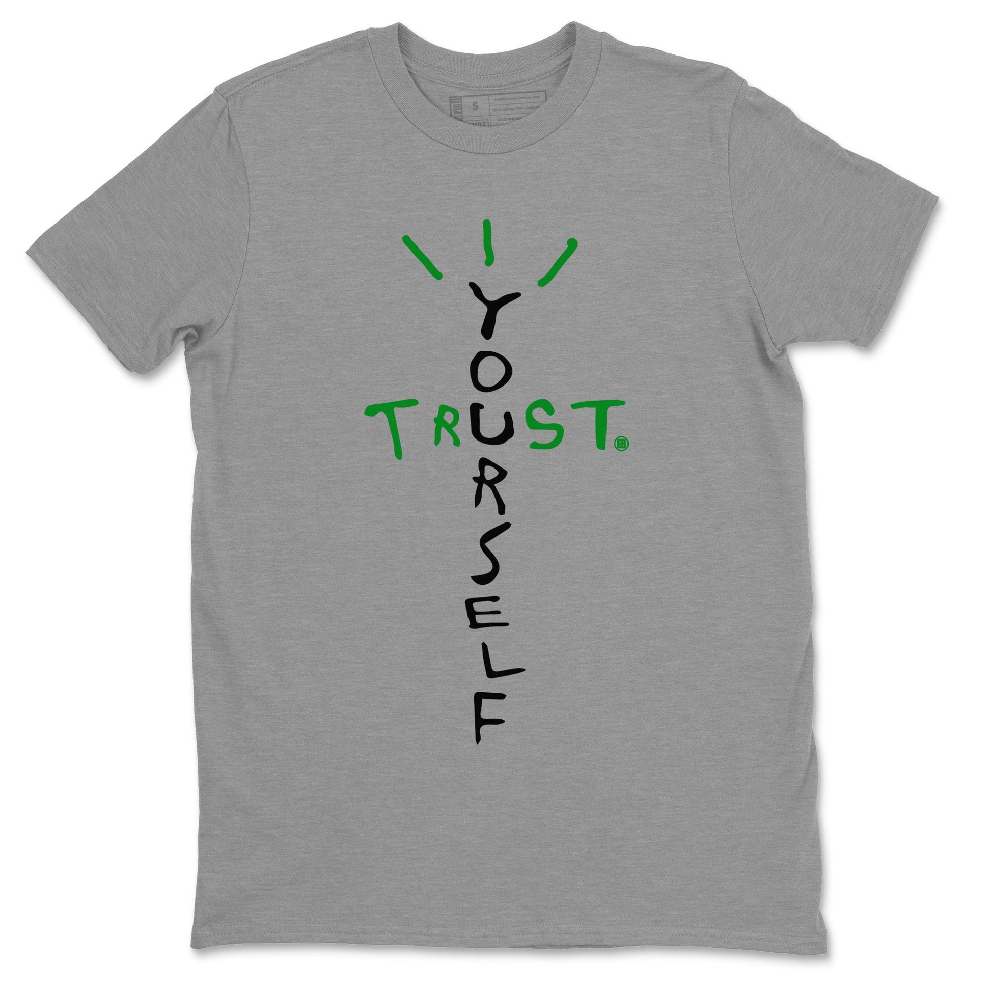 Air Jordan 1 Celtics Sneaker Match Tees Trust Yourself Sneaker Tees Air Jordan 1 High OG Celtics Sneaker Release Tees Unisex Shirts Heather Grey 2