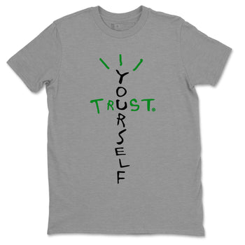 Air Jordan 1 Celtics Sneaker Match Tees Trust Yourself Sneaker Tees Air Jordan 1 High OG Celtics Sneaker Release Tees Unisex Shirts Heather Grey 2