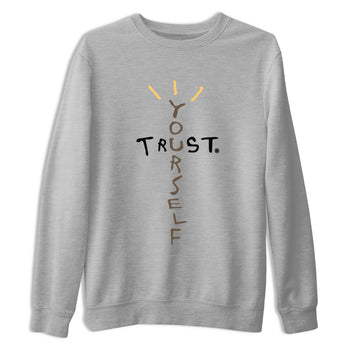 1s Palomino shirt to match jordans Trust Yourself sneaker tees Air Jordan 1 Palomino SNRT Sneaker Release Tees Unisex Heather Grey 2 T-Shirt