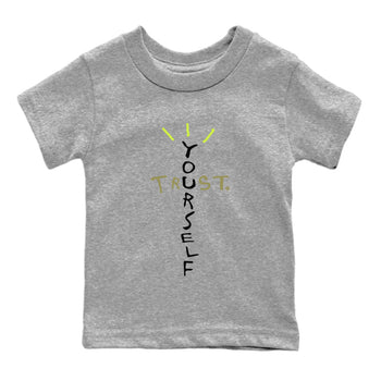 Air Jordan 1 X Travis Scott Golf Olive shirt to match jordans Trust Yourself sneaker tees Air Jordan 1 Travis Scott Golf SNRT Sneaker Release Tees Baby Toddler Heather Grey 2 T-Shirt
