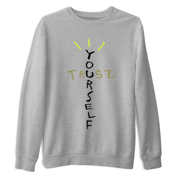 Air Jordan 1 X Travis Scott Golf Olive shirt to match jordans Trust Yourself sneaker tees Air Jordan 1 Travis Scott Golf SNRT Sneaker Release Tees Unisex Heather Grey 2 T-Shirt